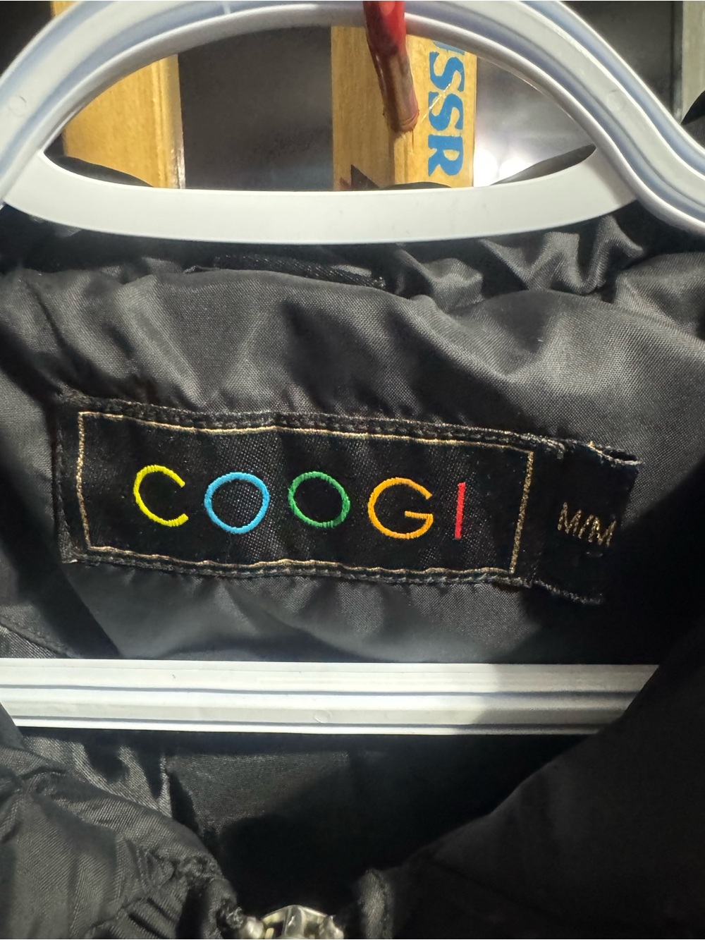 COOGI Y2K Black Puffer Jacket with Rainbow Trim1 - Picture 4 of 6